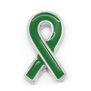 Green Awareness Ribbon Charm