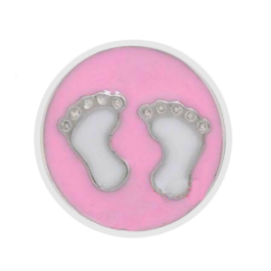 Baby Footprints (round) - Girl