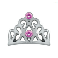 Crown with Pink Crystals Charm