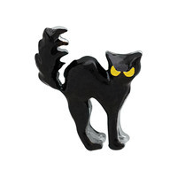 Arched Black Cat Charm
