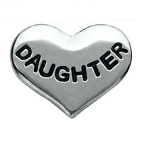 Silver Daughter Heart Charm