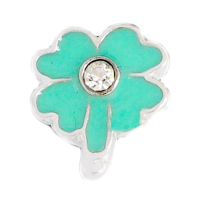 Shamrock Charm with Crystal Accent