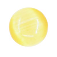 Cat's Eye Dome Charm - Lemon Yellow