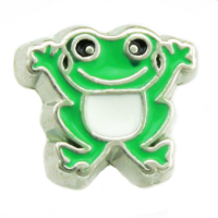 Happy Green Frog Charm