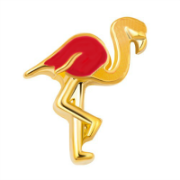 Gold & Red Flamingo Charm