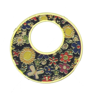 Gold Plated Floral Disc #1