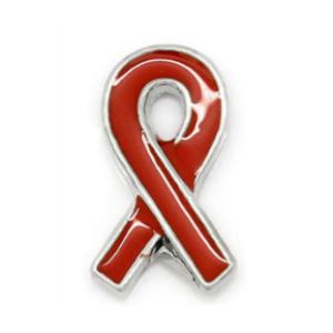 Red Heart Disease Awareness Ribbon Charm