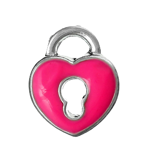 Magenta Heart with Lock