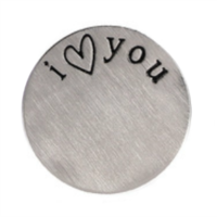Stainless Steel Living Locket Faceplate - i <heart> you