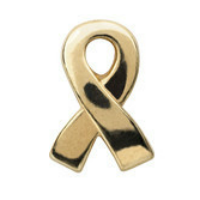 Gold Childhood Cancer Awareness Ribbon Charm