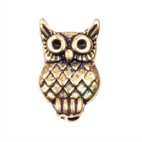Antique Gold Owl Charm