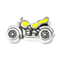 Yellow Motorbike Charm