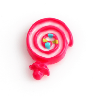 Pink Resin Lollipop Charm