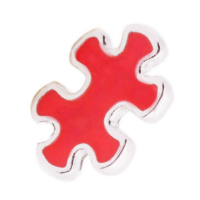 Red Puzzle Piece Charm