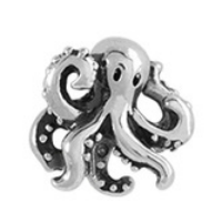 Silver Octopus Charm