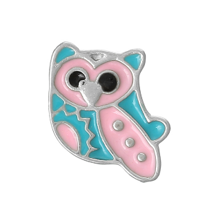 Blue & Pink Baby Owl Charm